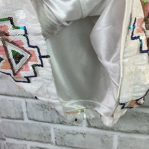 New Multicolor Sequins Dress Key Hole Back Size Small - Picture 9 of 11